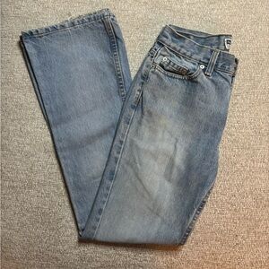 LOW WAISTED FLARE JEANS